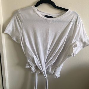 Modern citizen tie/wrap cropped tee